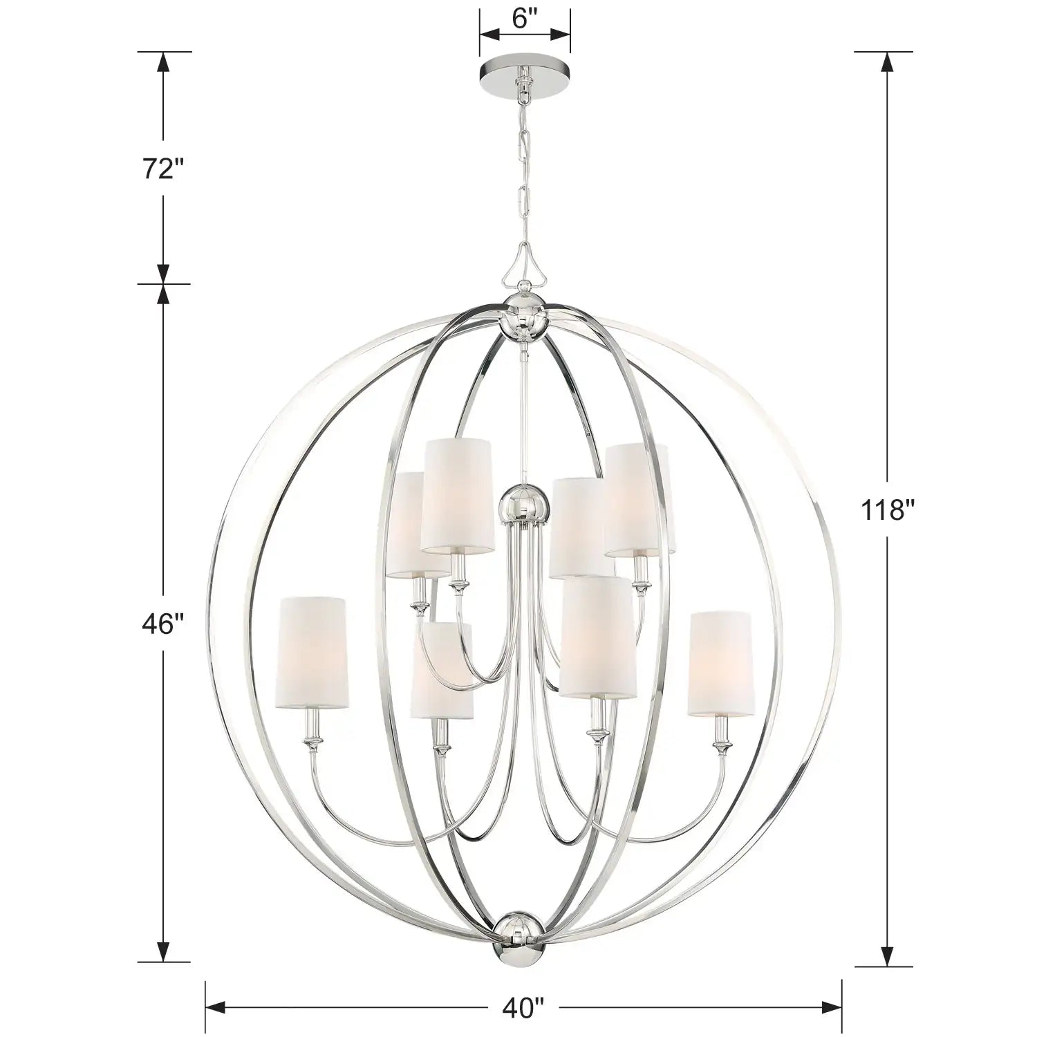 CRYSTORAMA, LIBBY LANGDON SYLVAN CHANDELIER, CHANDELIER LIGHT