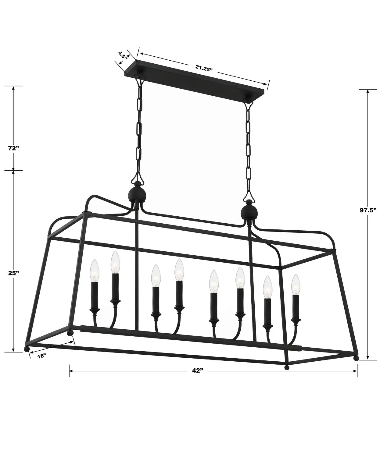 CRYSTORAMA, LIBBY LANGDON SYLVAN LINEAR CHANDELIER, CHANDELIER LIGHT