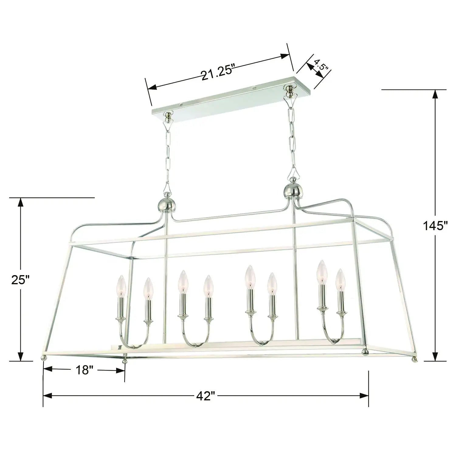 CRYSTORAMA, LIBBY LANGDON SYLVAN LINEAR CHANDELIER, CHANDELIER LIGHT