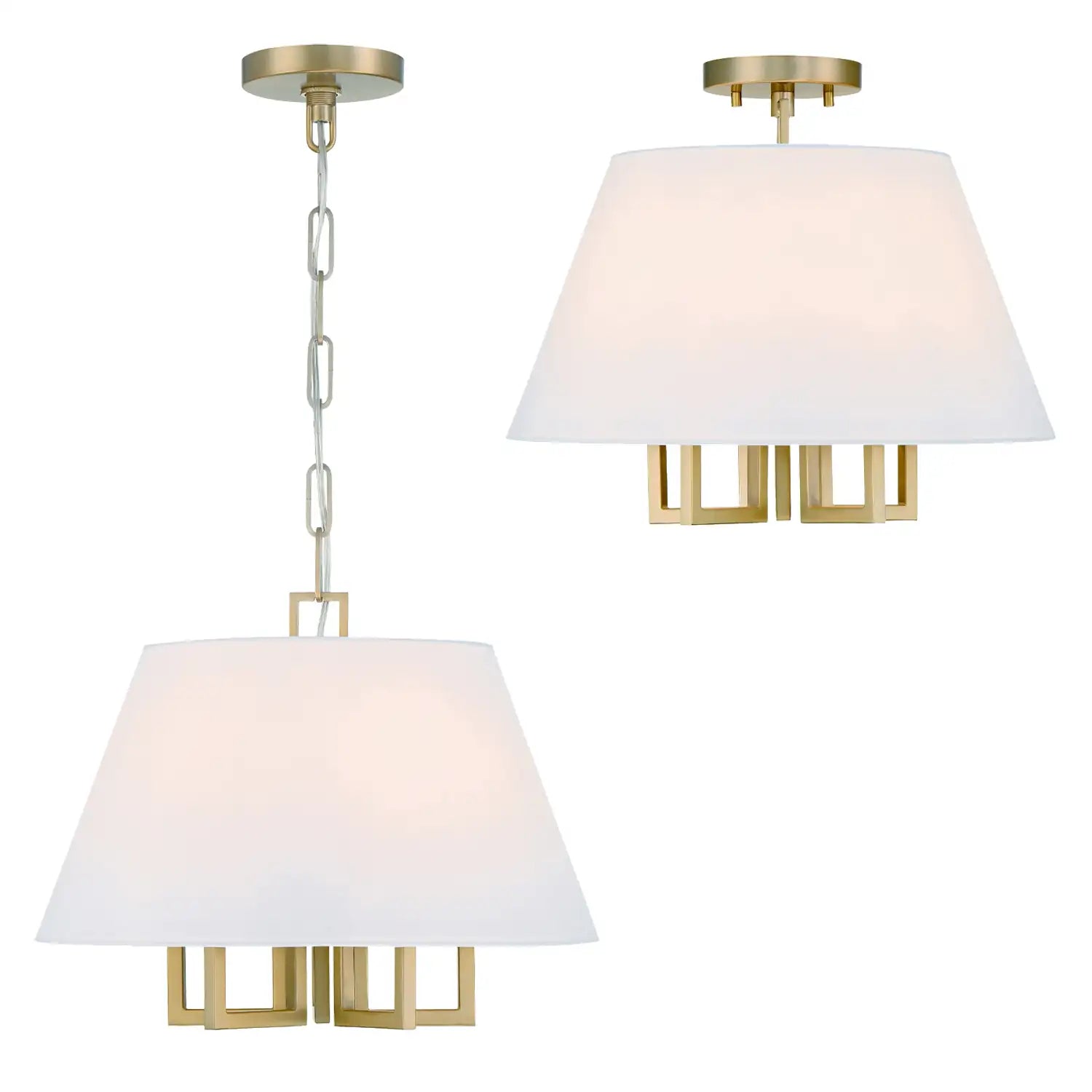 CRYSTORAMA, LIBBY LANGDON WESTWOOD SEMI FLUSH MOUNT, FLUSH MOUNT CEILING LIGHTS