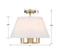 CRYSTORAMA, LIBBY LANGDON WESTWOOD SEMI FLUSH MOUNT, FLUSH MOUNT CEILING LIGHTS