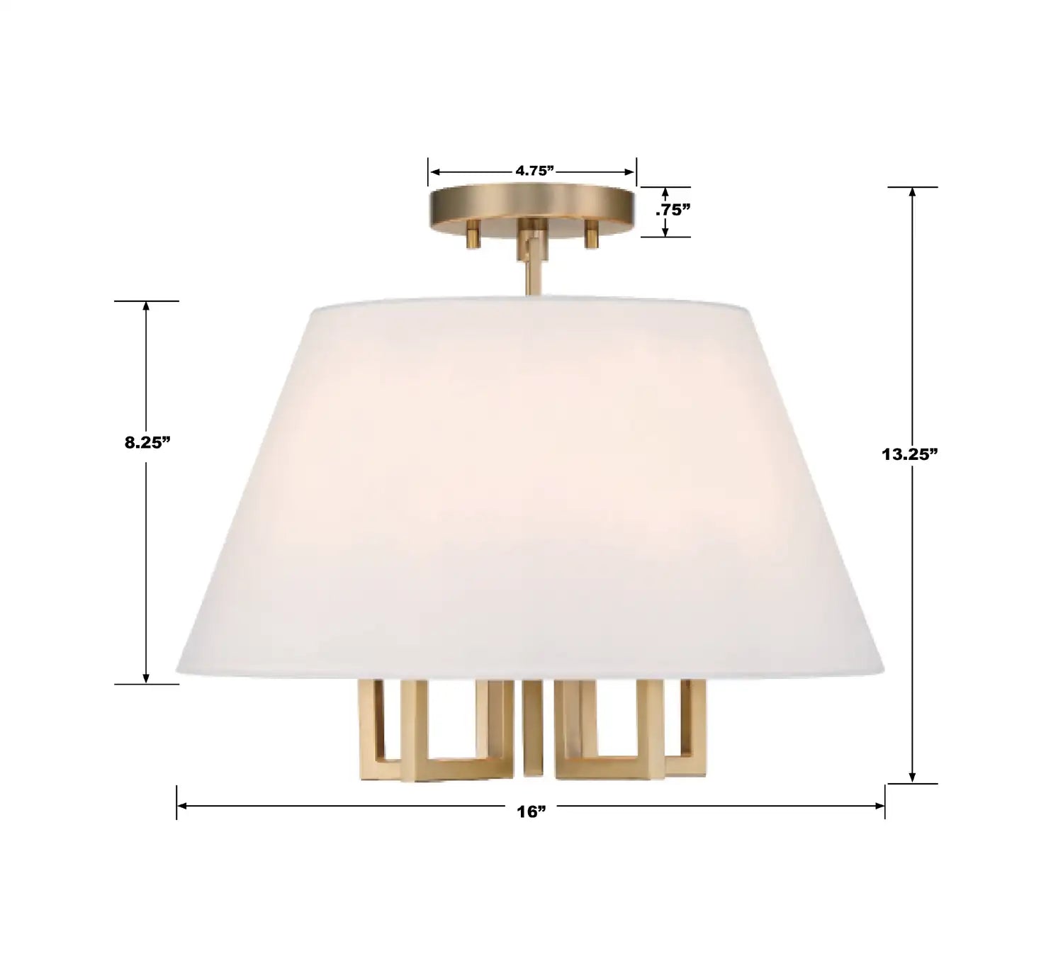 CRYSTORAMA, LIBBY LANGDON WESTWOOD SEMI FLUSH MOUNT, FLUSH MOUNT CEILING LIGHTS
