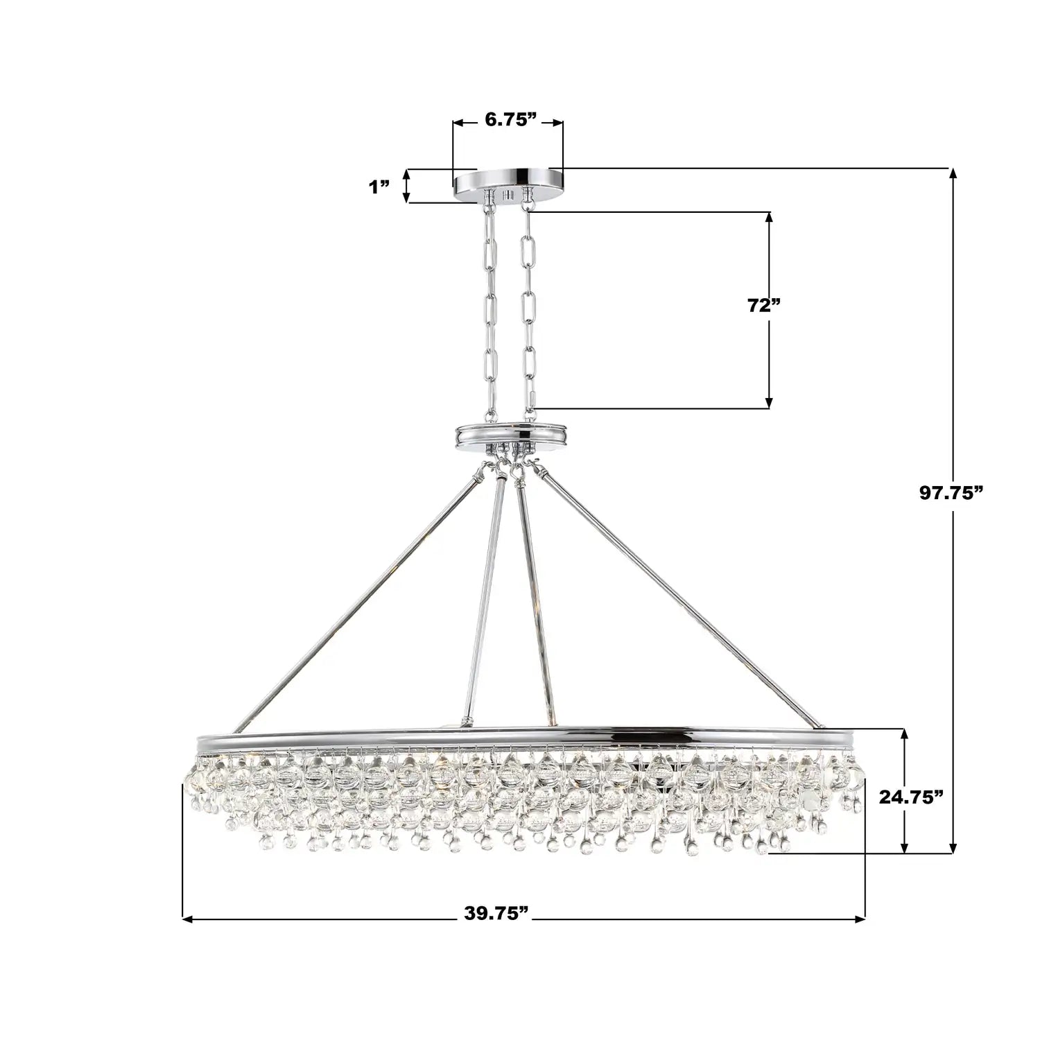 CRYSTORAMA, CALYPSO OVAL CHANDELIER, CHANDELIER LIGHT