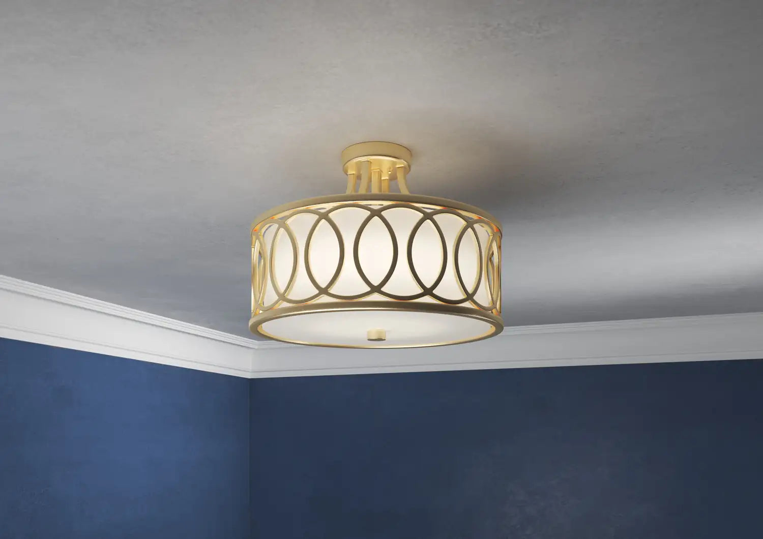 CRYSTORAMA, LIBBY LANGDON GRAHAM SEMI FLUSH MOUNT, FLUSH MOUNT CEILING LIGHTS
