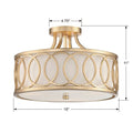 CRYSTORAMA, LIBBY LANGDON GRAHAM SEMI FLUSH MOUNT, FLUSH MOUNT CEILING LIGHTS