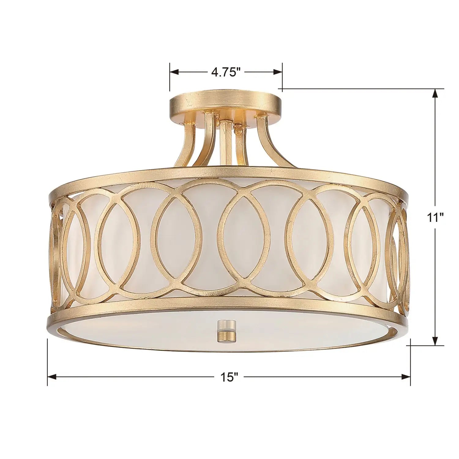 CRYSTORAMA, LIBBY LANGDON GRAHAM SEMI FLUSH MOUNT, FLUSH MOUNT CEILING LIGHTS