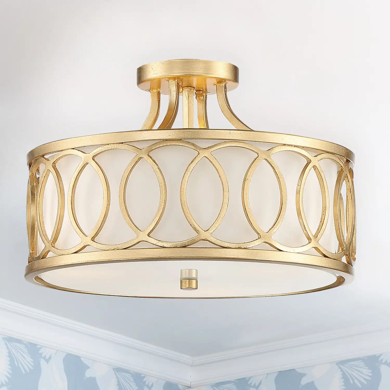 CRYSTORAMA, LIBBY LANGDON GRAHAM SEMI FLUSH MOUNT, FLUSH MOUNT CEILING LIGHTS