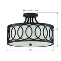 CRYSTORAMA, LIBBY LANGDON GRAHAM SEMI FLUSH MOUNT, FLUSH MOUNT CEILING LIGHTS