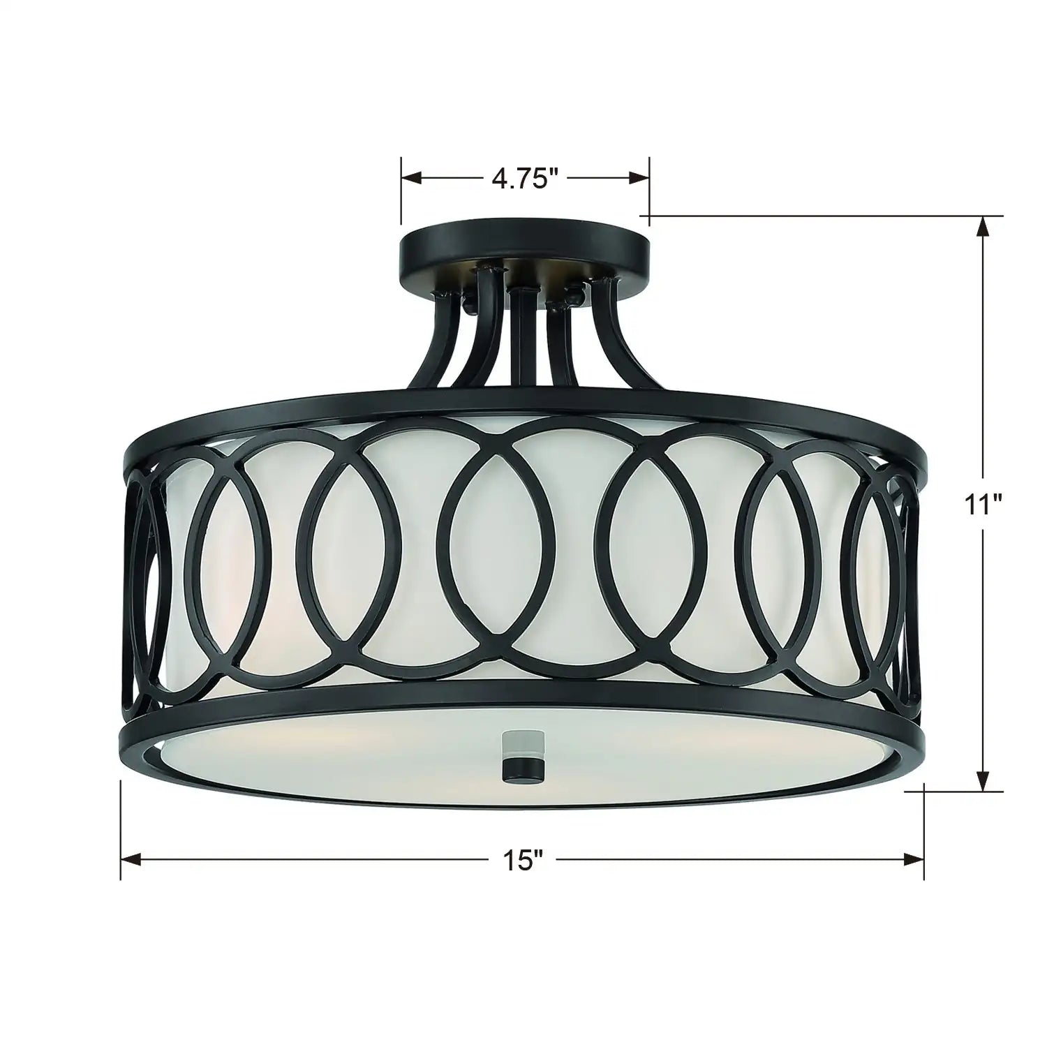 CRYSTORAMA, LIBBY LANGDON GRAHAM SEMI FLUSH MOUNT, FLUSH MOUNT CEILING LIGHTS