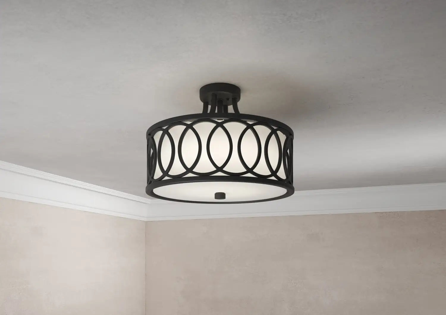 CRYSTORAMA, LIBBY LANGDON GRAHAM SEMI FLUSH MOUNT, FLUSH MOUNT CEILING LIGHTS