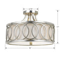 CRYSTORAMA, LIBBY LANGDON GRAHAM SEMI FLUSH MOUNT, FLUSH MOUNT CEILING LIGHTS