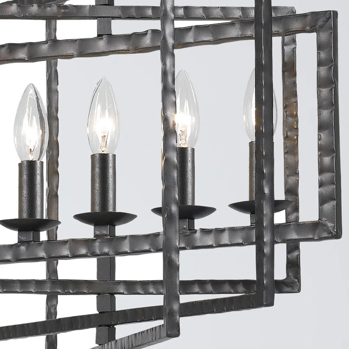 CRYSTORAMA, CAPRI RAW STEEL CHANDELIER, CHANDELIER LIGHT
