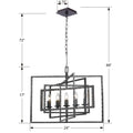 CRYSTORAMA, CAPRI RAW STEEL CHANDELIER, CHANDELIER LIGHT