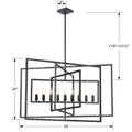 CRYSTORAMA, CAPRI RAW STEEL CHANDELIER, CHANDELIER LIGHT