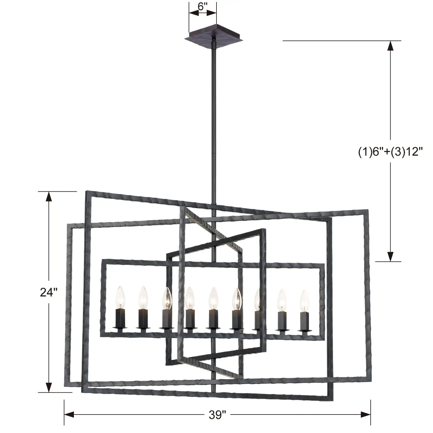 CRYSTORAMA, CAPRI RAW STEEL CHANDELIER, CHANDELIER LIGHT