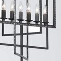 CRYSTORAMA, CAPRI RAW STEEL LANTERN CHANDELIER, CHANDELIER LIGHT