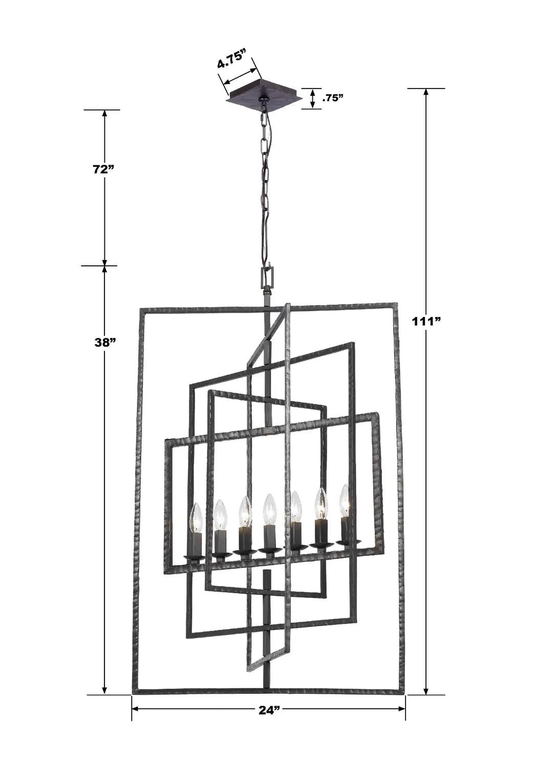 CRYSTORAMA, CAPRI RAW STEEL LANTERN CHANDELIER, CHANDELIER LIGHT