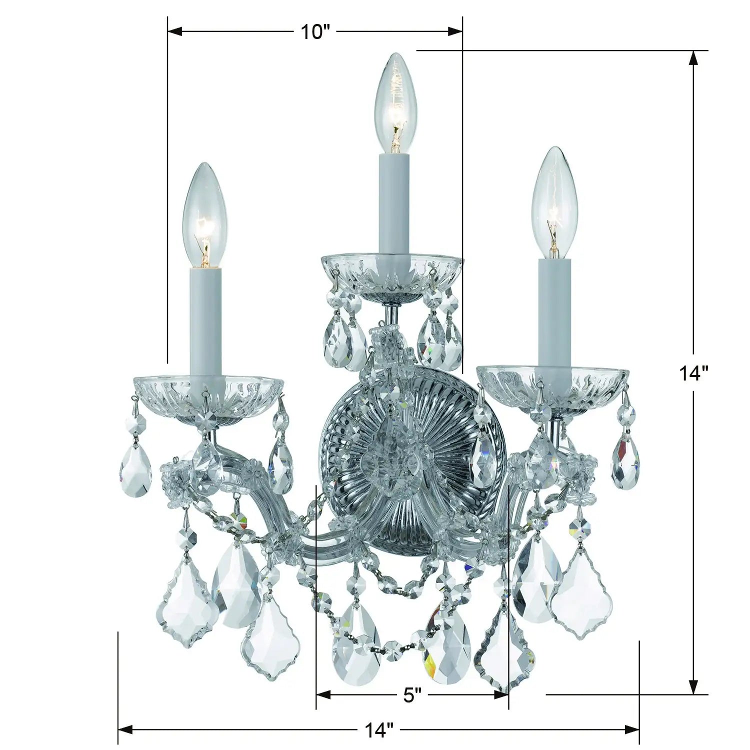 CRYSTORAMA, MARIA THERESA SCONCE, WALL SCONCES