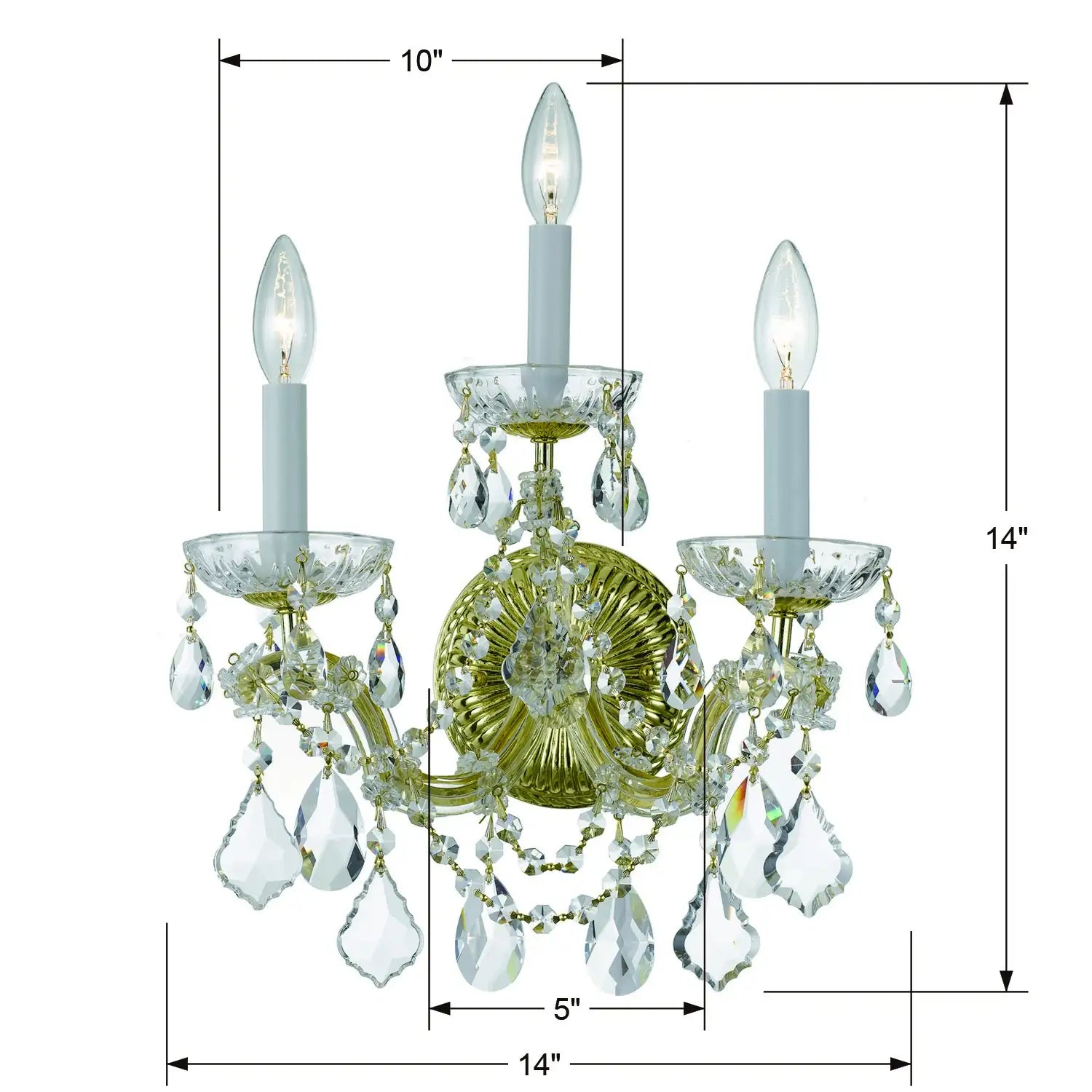 CRYSTORAMA, MARIA THERESA SCONCE, WALL SCONCES
