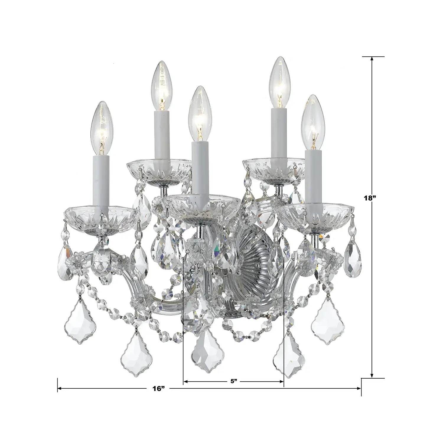 CRYSTORAMA, MARIA THERESA SCONCE, WALL SCONCES