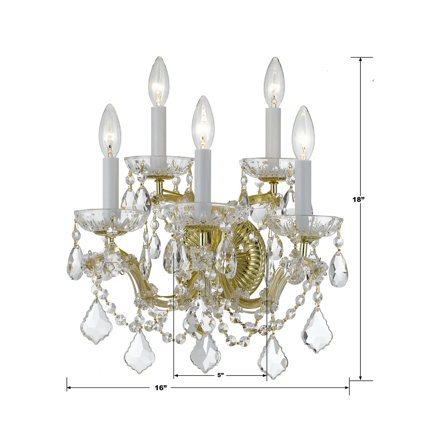 CRYSTORAMA, MARIA THERESA SCONCE, WALL SCONCES