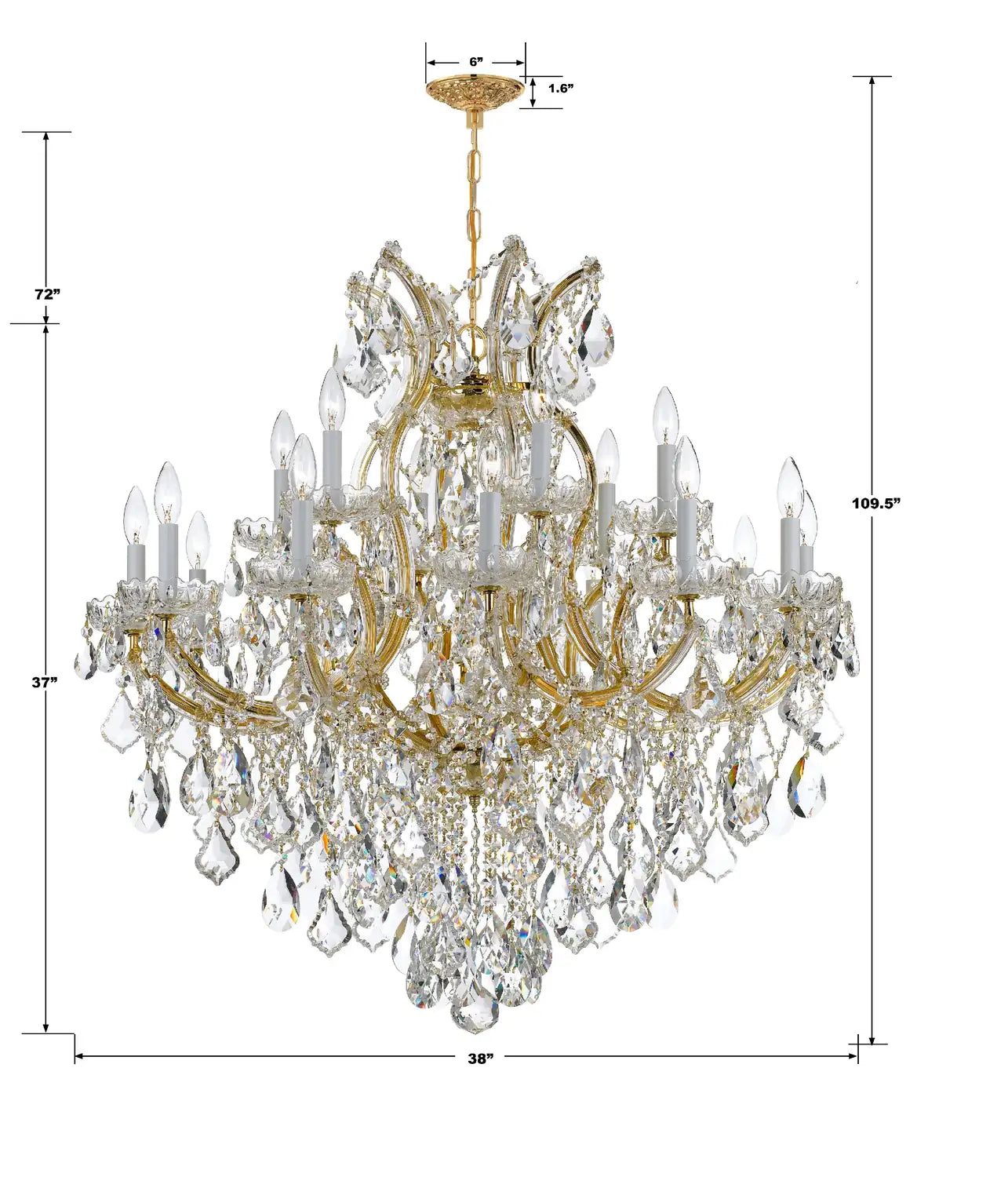 CRYSTORAMA, MARIA THERESA CHANDELIER, CHANDELIER LIGHT