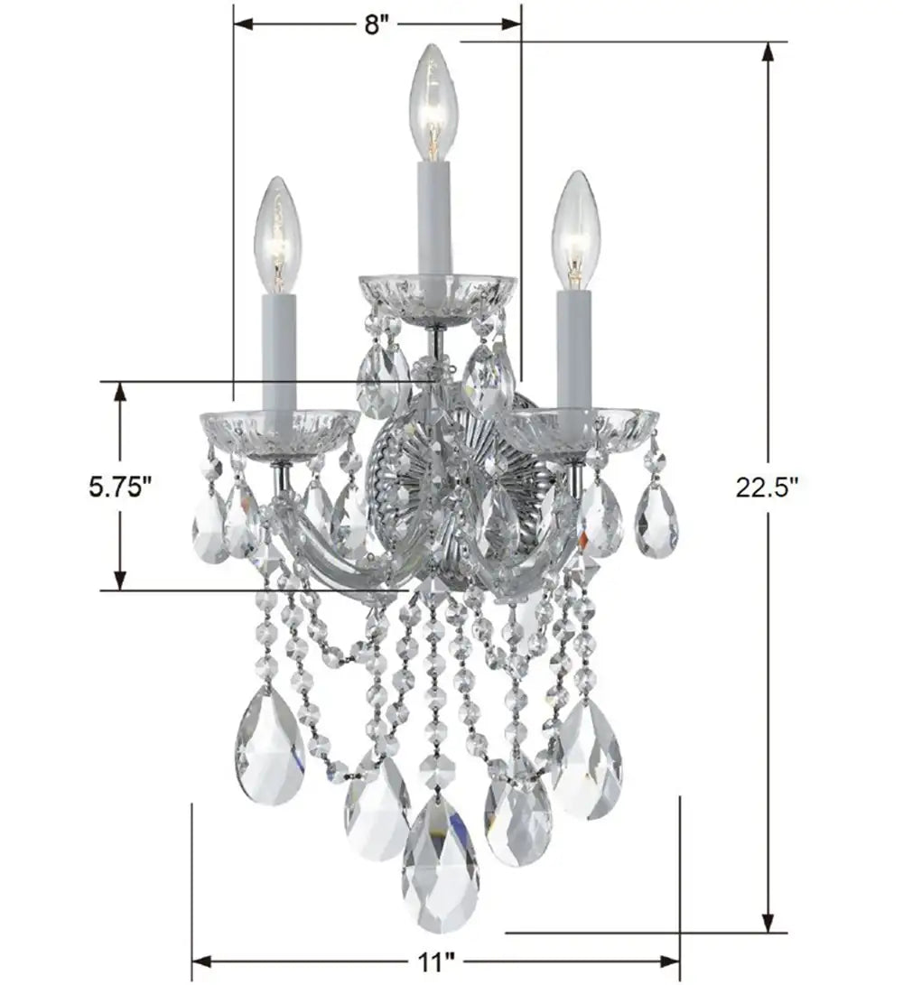 CRYSTORAMA, MARIA THERESA SCONCE, WALL SCONCES
