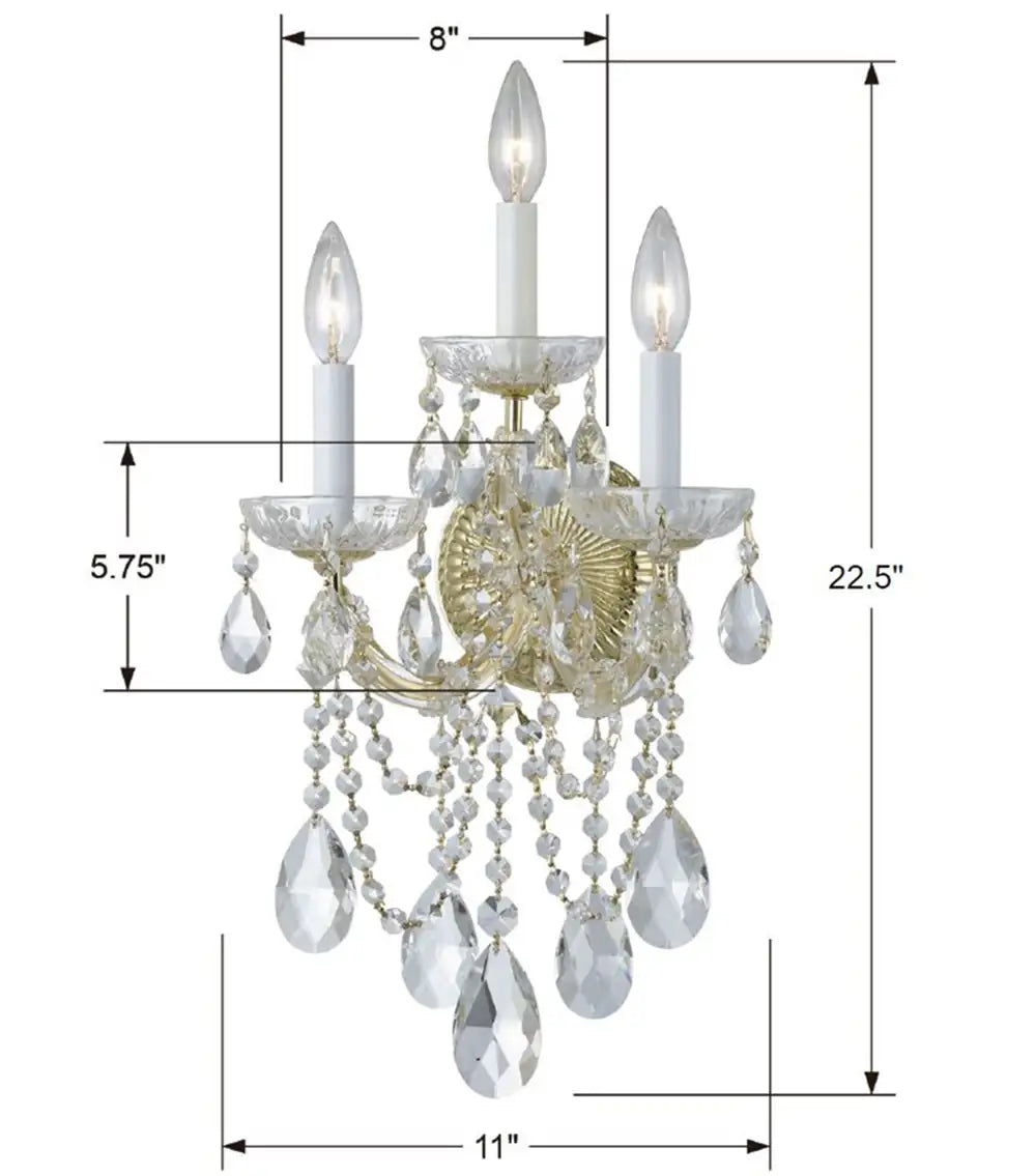 CRYSTORAMA, MARIA THERESA SCONCE, WALL SCONCES
