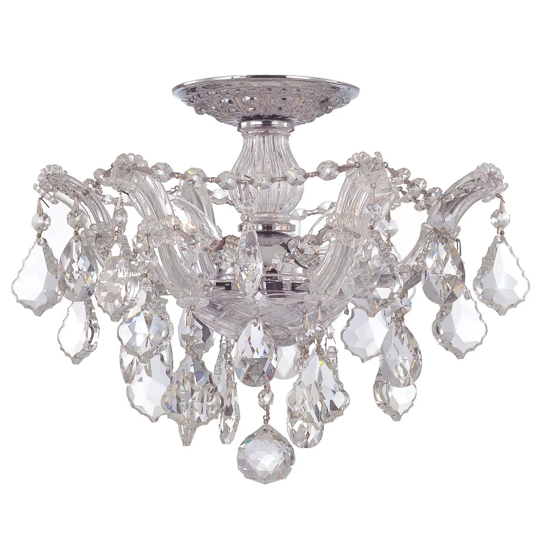 CRYSTORAMA, MARIA THERESA SEMI FLUSH MOUNT, FLUSH MOUNT CEILING LIGHTS