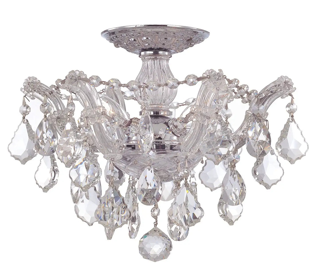 CRYSTORAMA, MARIA THERESA SEMI FLUSH MOUNT, FLUSH MOUNT CEILING LIGHTS