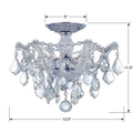 CRYSTORAMA, MARIA THERESA SEMI FLUSH MOUNT, FLUSH MOUNT CEILING LIGHTS