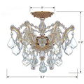 CRYSTORAMA, MARIA THERESA SEMI FLUSH MOUNT, FLUSH MOUNT CEILING LIGHTS
