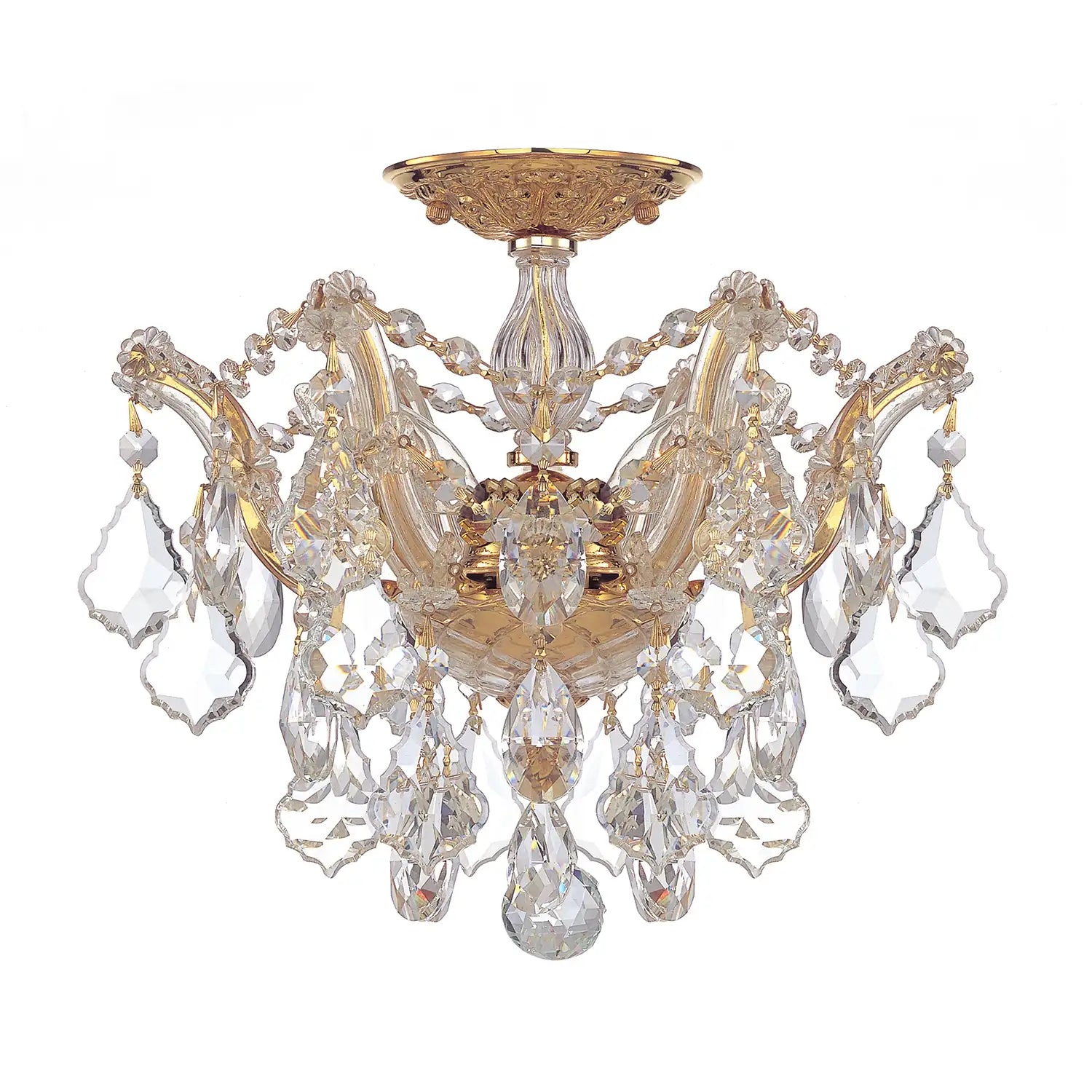 CRYSTORAMA, MARIA THERESA SEMI FLUSH MOUNT, FLUSH MOUNT CEILING LIGHTS