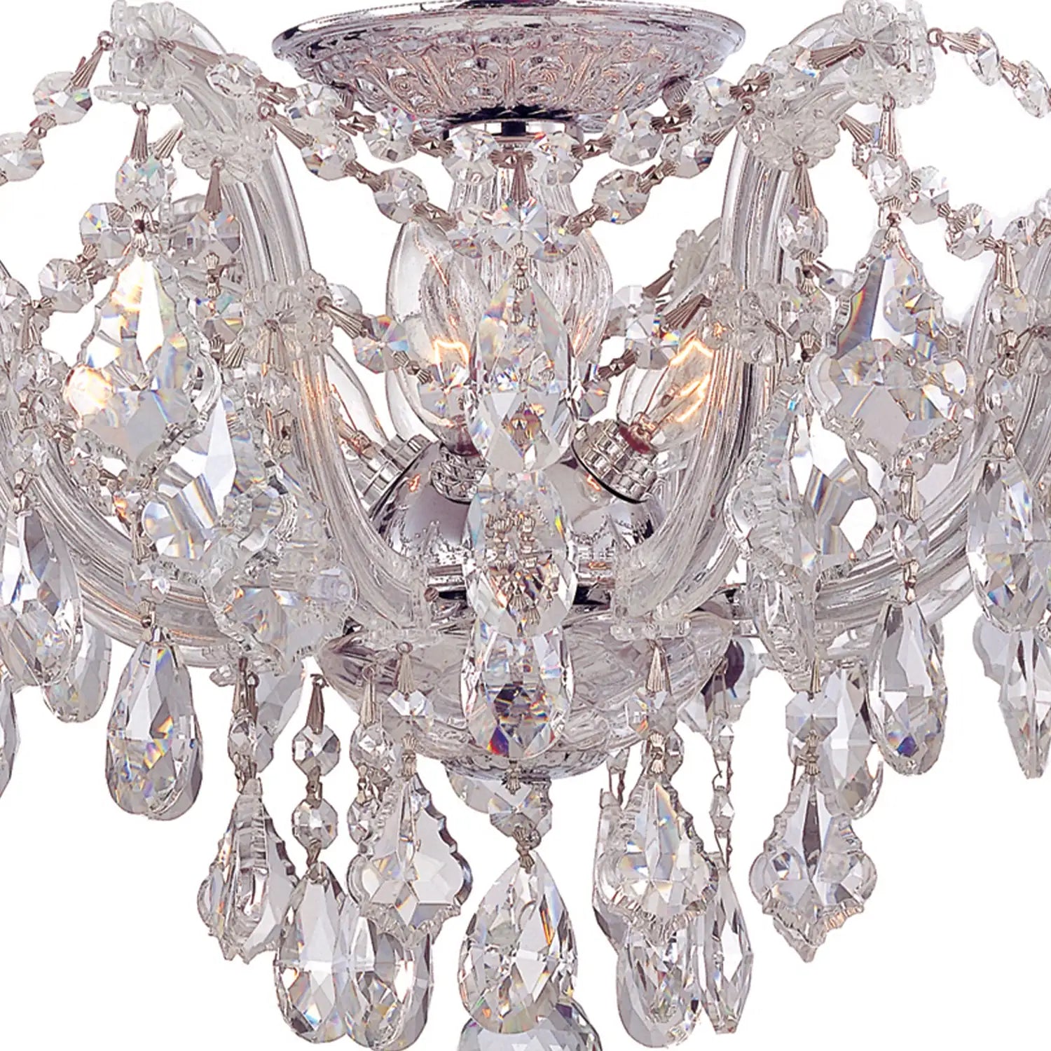 CRYSTORAMA, MARIA THERESA SEMI FLUSH MOUNT, FLUSH MOUNT CEILING LIGHTS