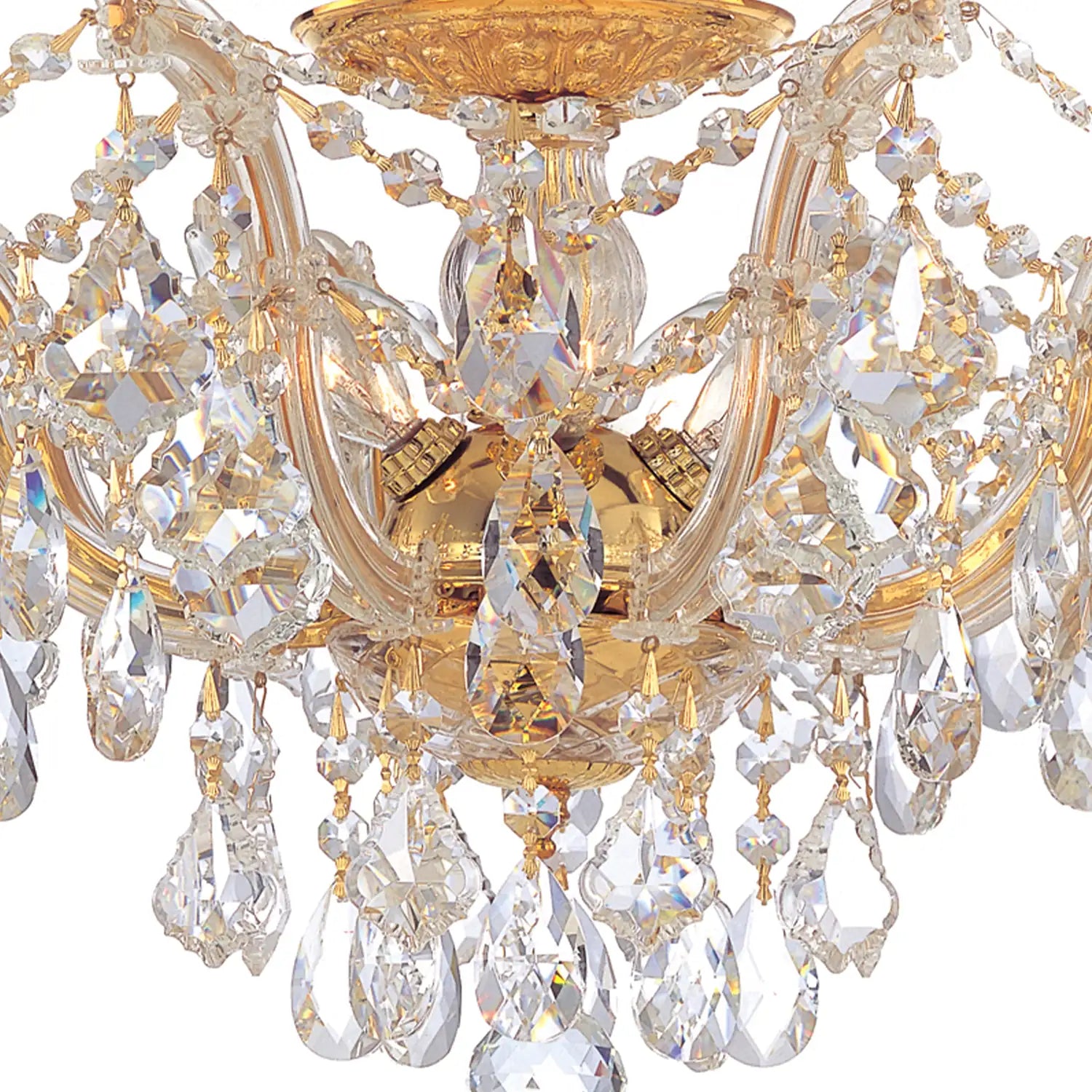 CRYSTORAMA, MARIA THERESA SEMI FLUSH MOUNT, FLUSH MOUNT CEILING LIGHTS