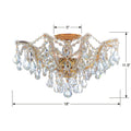 CRYSTORAMA, MARIA THERESA SEMI FLUSH MOUNT, FLUSH MOUNT CEILING LIGHTS