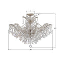 CRYSTORAMA, MARIA THERESA SEMI FLUSH MOUNT, FLUSH MOUNT CEILING LIGHTS