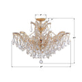 CRYSTORAMA, MARIA THERESA SEMI FLUSH MOUNT, FLUSH MOUNT CEILING LIGHTS