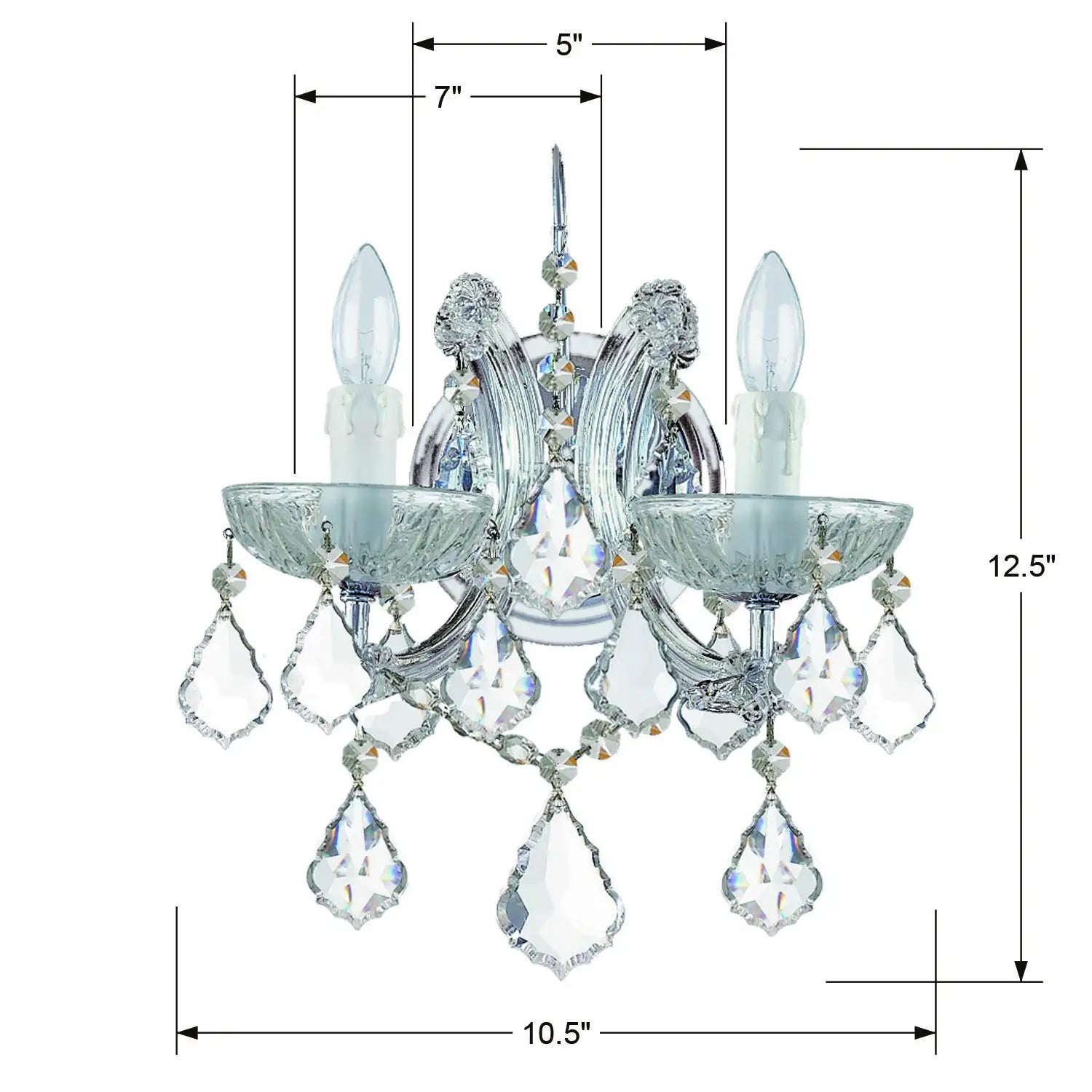 CRYSTORAMA, MARIA THERESA SCONCE, WALL SCONCES