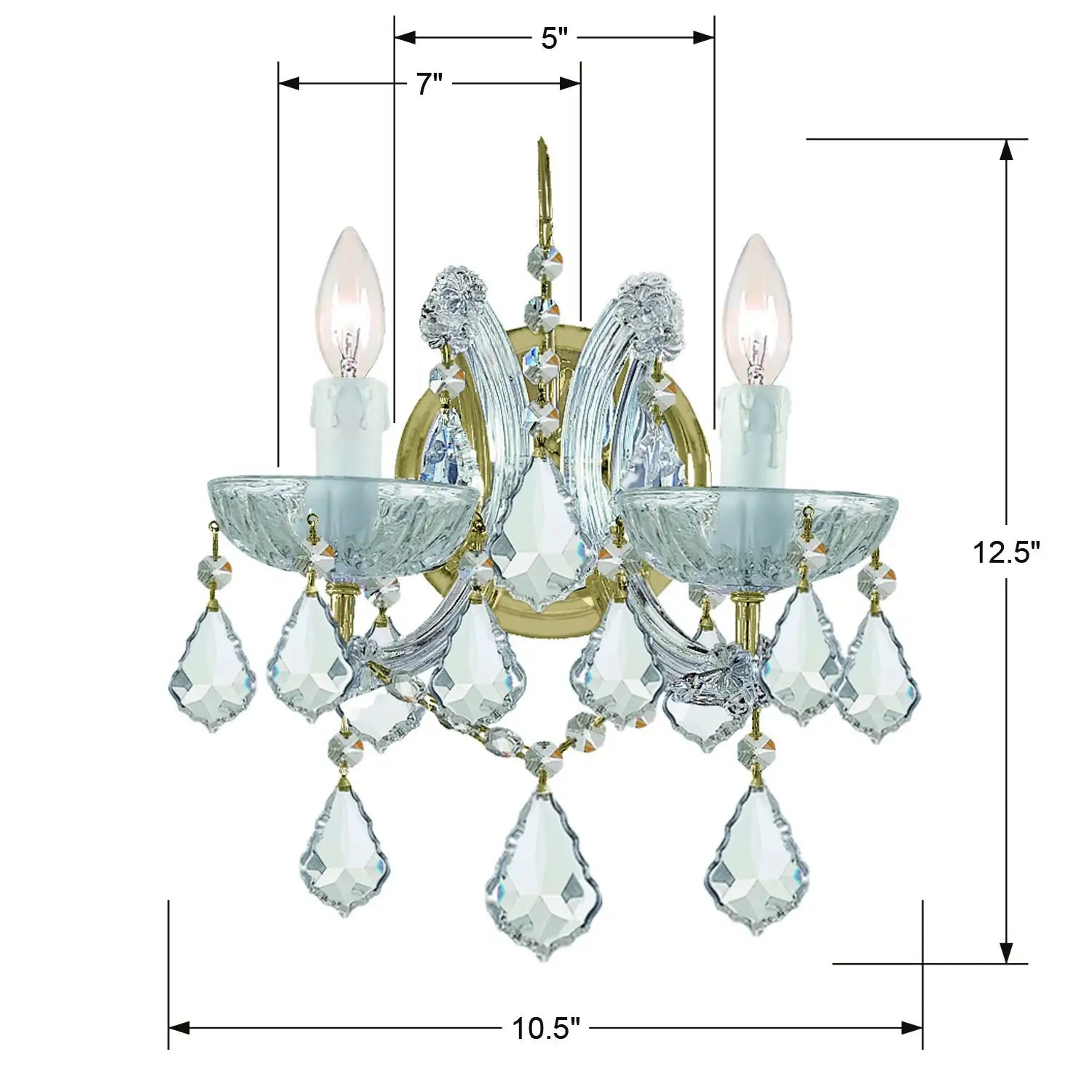 CRYSTORAMA, MARIA THERESA SCONCE, WALL SCONCES