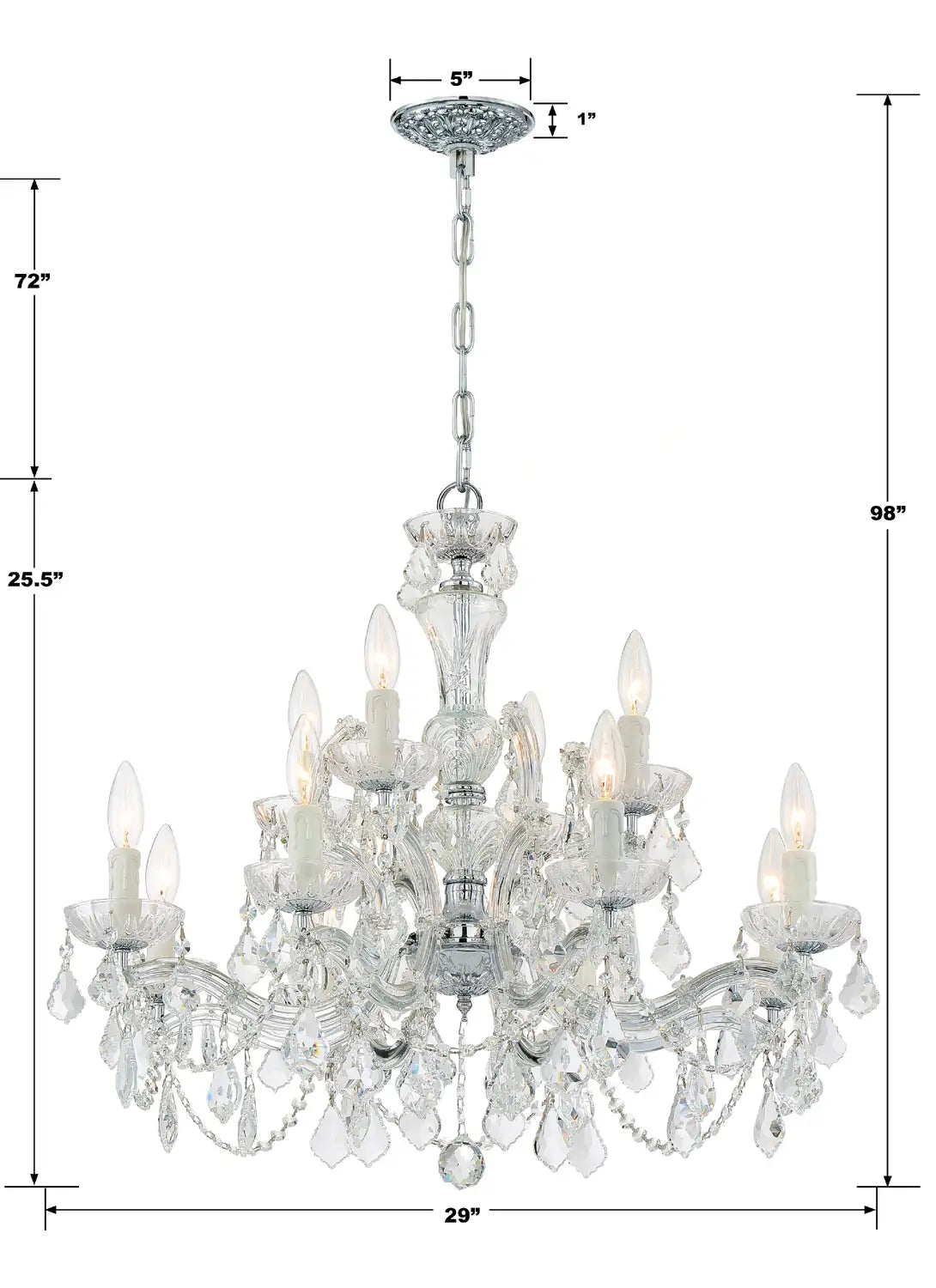 CRYSTORAMA, MARIA THERESA CHANDELIER, CHANDELIER LIGHT