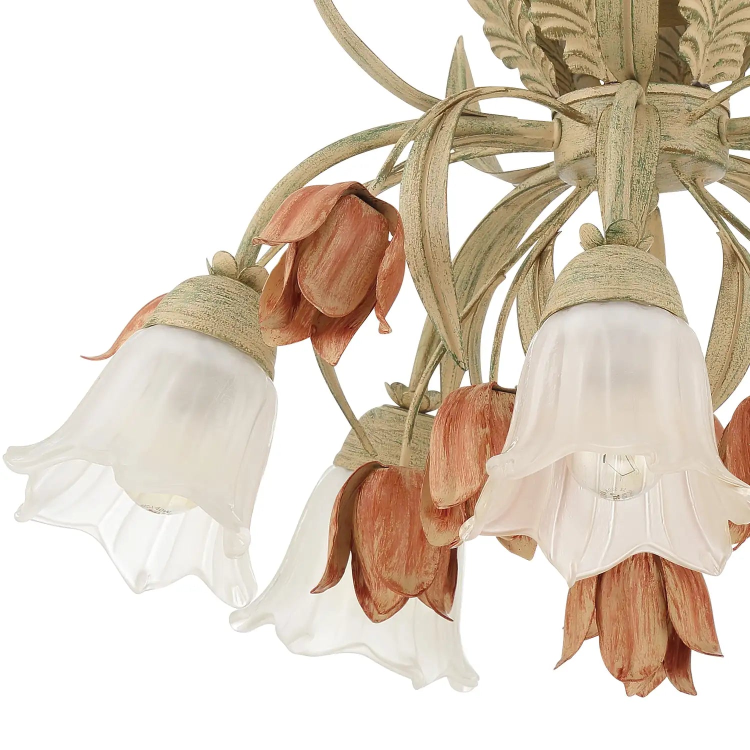 CRYSTORAMA, SOUTHPORT SAGE ROSE FLORAL SEMI FLUSH MOUNT, FLUSH MOUNT CEILING LIGHTS