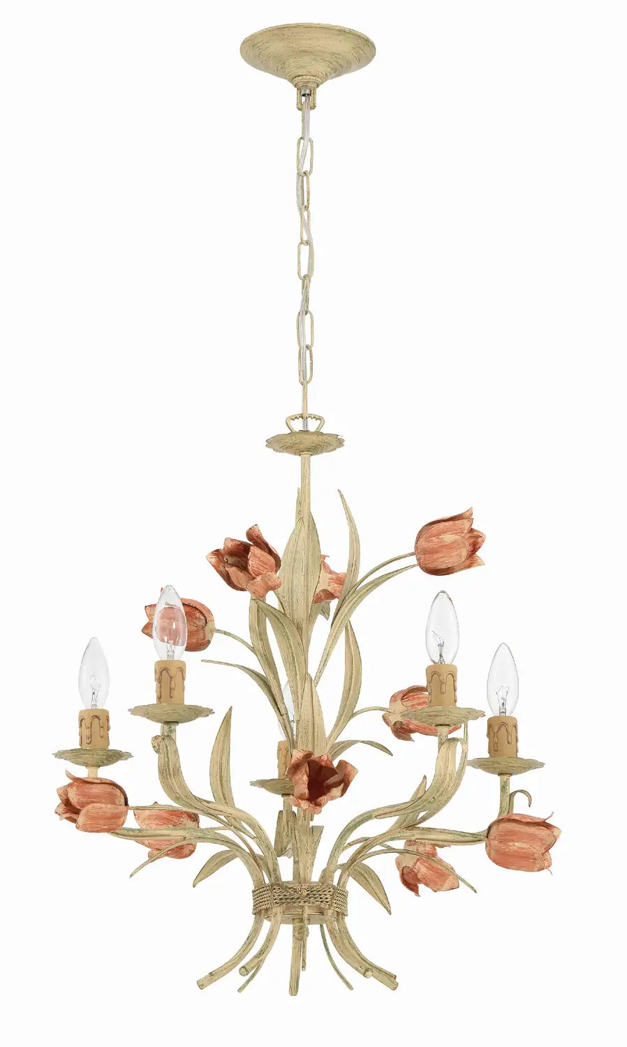 CRYSTORAMA, SOUTHPORT SAGE ROSE CHANDELIER, CHANDELIER LIGHT
