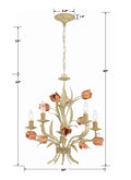 CRYSTORAMA, SOUTHPORT SAGE ROSE CHANDELIER, CHANDELIER LIGHT