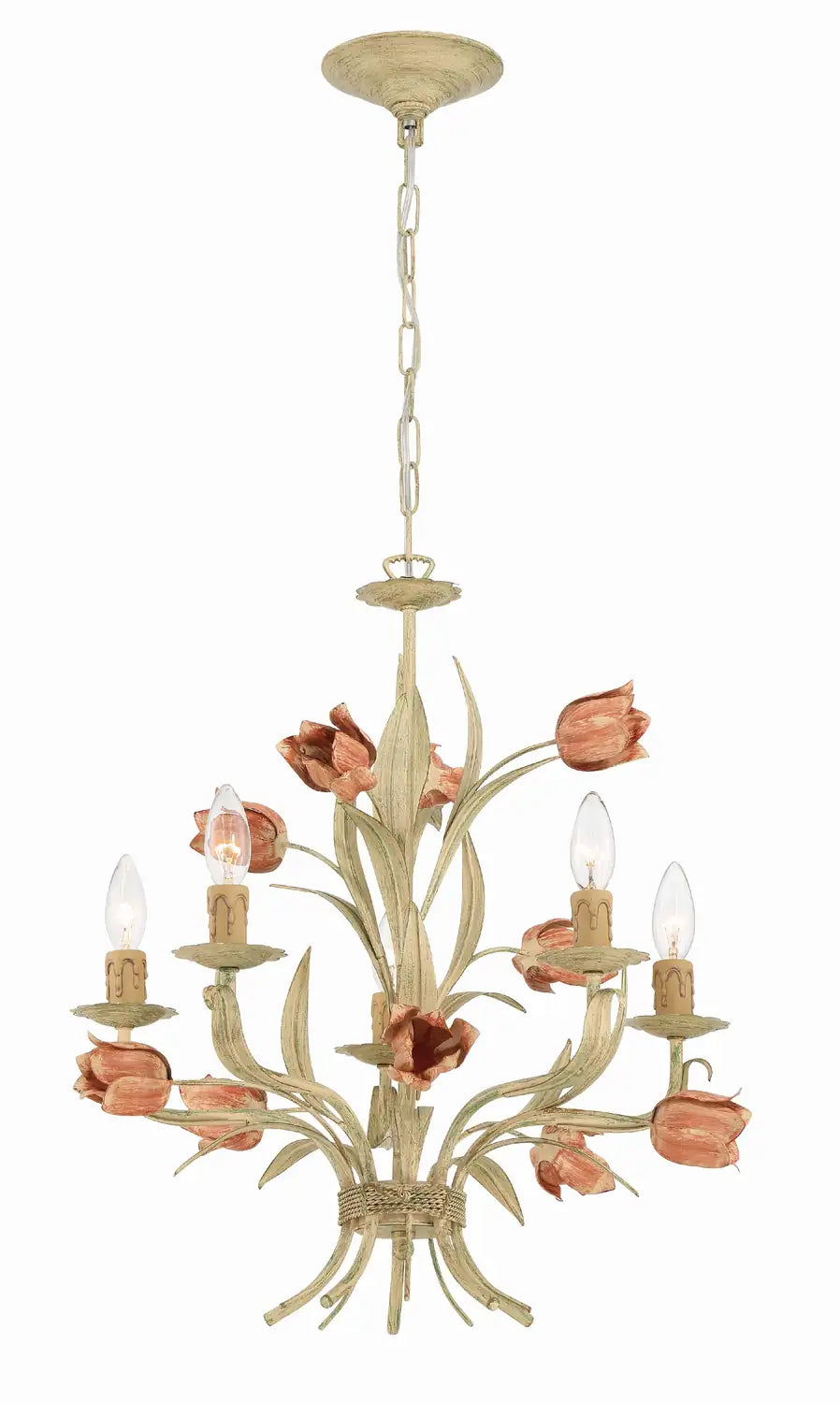 CRYSTORAMA, SOUTHPORT SAGE ROSE CHANDELIER, CHANDELIER LIGHT