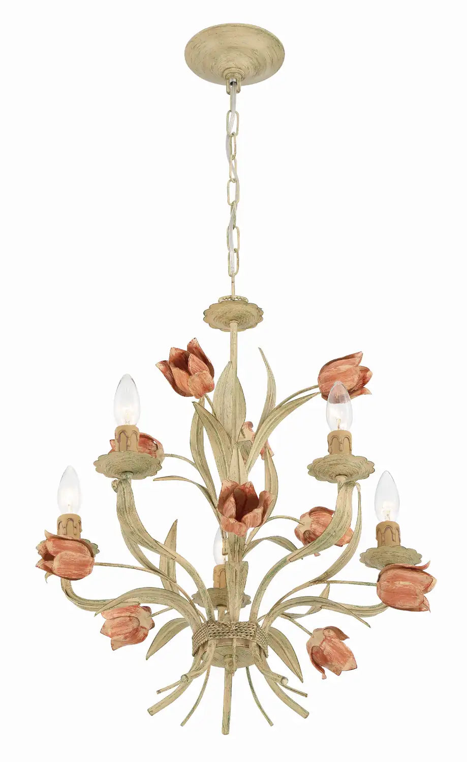 CRYSTORAMA, SOUTHPORT SAGE ROSE CHANDELIER, CHANDELIER LIGHT