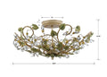 CRYSTORAMA, JOSIE CHAMPAGNE GREEN TEA SEMI FLUSH MOUNT, FLUSH MOUNT CEILING LIGHTS