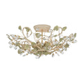 CRYSTORAMA, JOSIE CHAMPAGNE GREEN TEA SEMI FLUSH MOUNT, FLUSH MOUNT CEILING LIGHTS