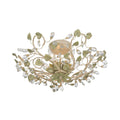 CRYSTORAMA, JOSIE CHAMPAGNE GREEN TEA SEMI FLUSH MOUNT, FLUSH MOUNT CEILING LIGHTS