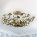 CRYSTORAMA, JOSIE CHAMPAGNE GREEN TEA SEMI FLUSH MOUNT, FLUSH MOUNT CEILING LIGHTS